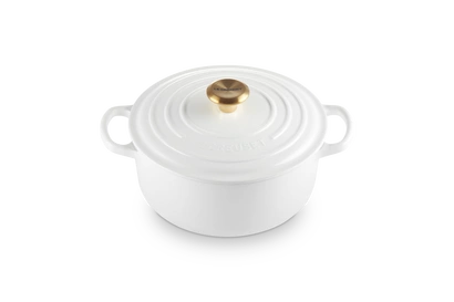 Le Creuset - garnek żeliwny Signature 20 cm 2,4 l biały