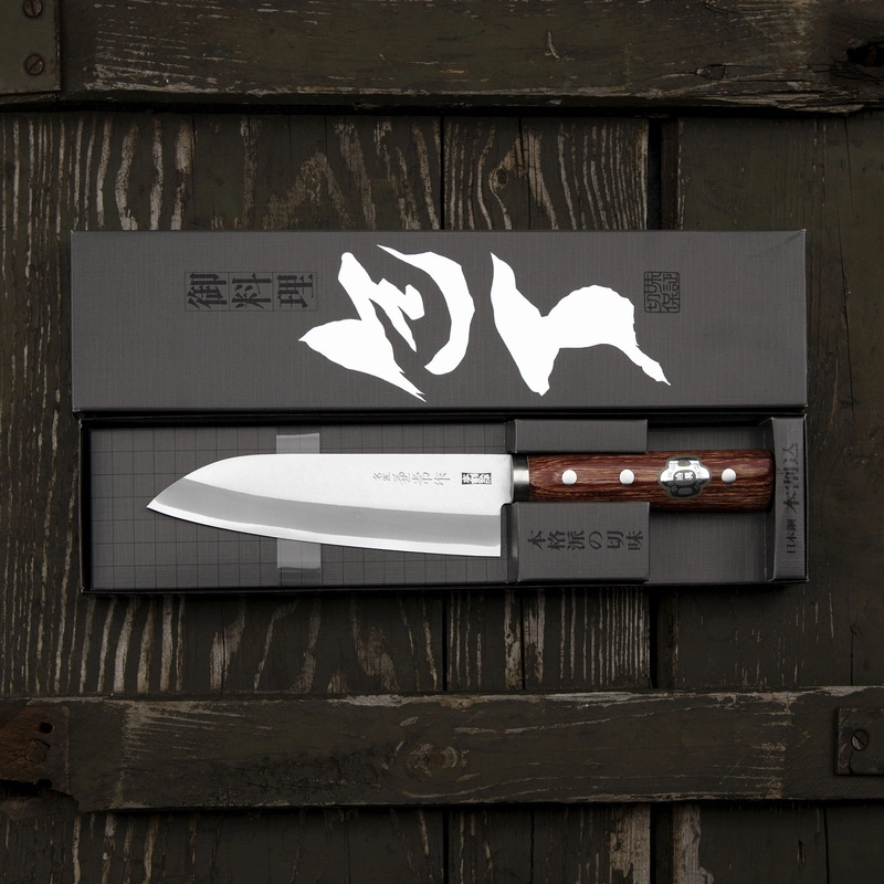 Kanetsune - 2000 Shirogami#2/SS Nóż Santoku 16,5 cm