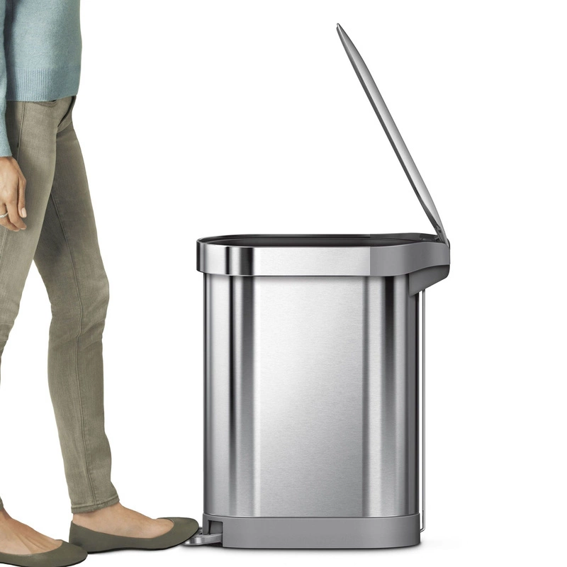 simplehuman - Kosz na śmieci 45L pedałowy SLIM - stal FPP