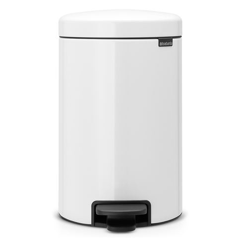Brabantia - kosz pedałowy 12 L newIcon biały ze stalowym wiaderkiem