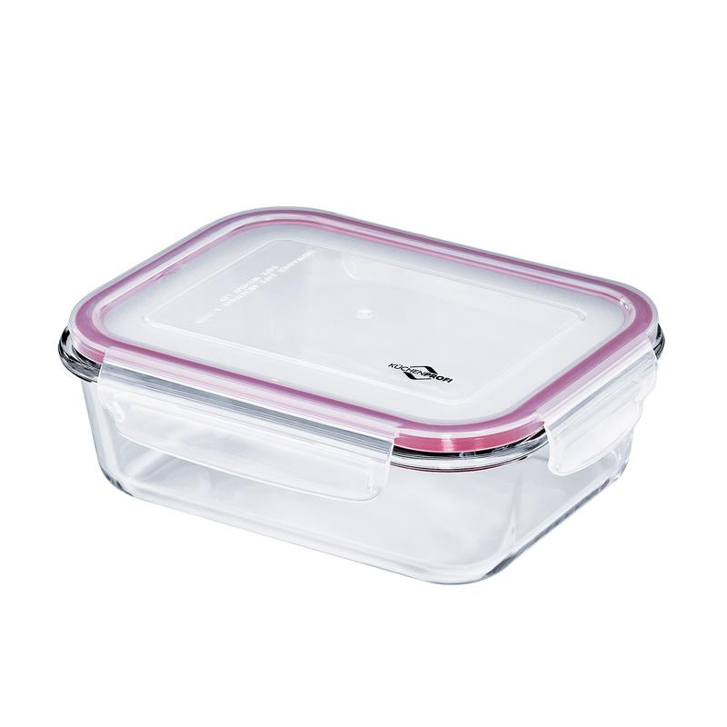 Kuchenprofi - pojemnik na żywność, szkło/tworzywo sztuczne, 20,5 x 15,5 x 6,5 cm, 1,1 l Lunch box
