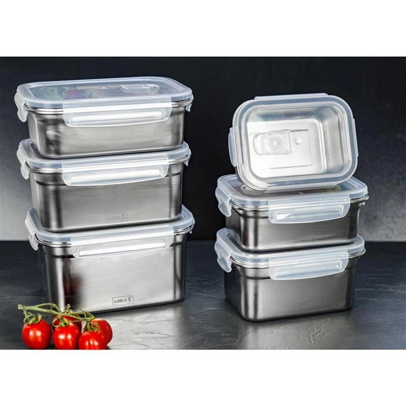 Lurch - pojemnik na żywność, stal nierdzewna/tworzywo sztuczne, 0,5 l Safety