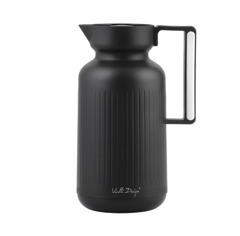 Vialli Design - Termos z wkładem szklanym Lungo 1l czarny
