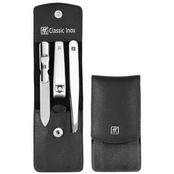 Zwilling - zestaw podróżny – czarne skórzane etui, 3 elementy Classic Inox