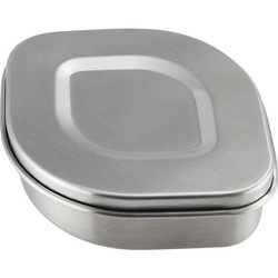 Lurch - pojemnik na lunch lub przekąski, stal nierdzewna, 0,35 l, 10,5 x 10,5 x 5 cm