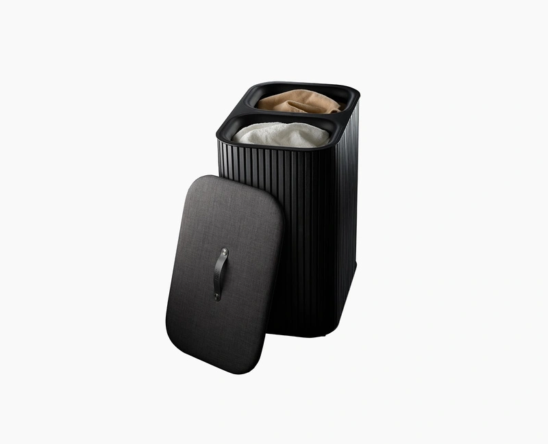 JOSEPH JOSEPH - Kosz na pranie 90l bambus czarny Tota Twin Luxe