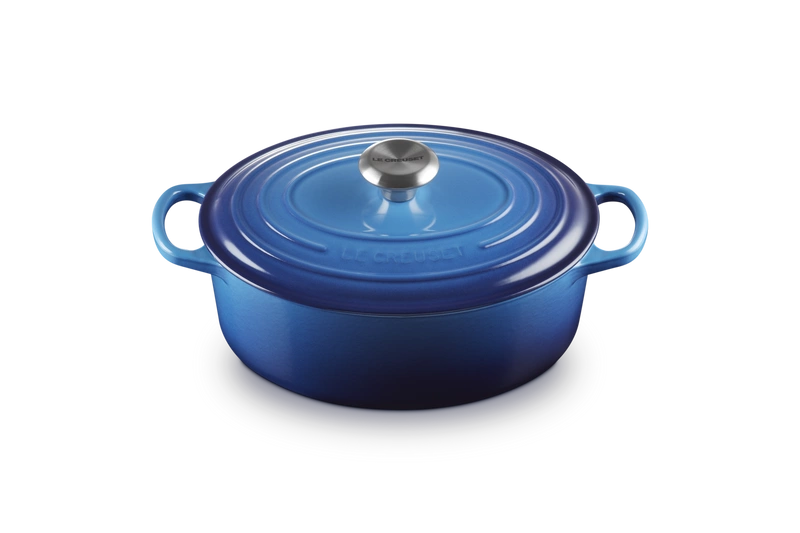 Le Creuset - brytfanna żeliwna emaliowana Signature 33 cm 7,5 l azure