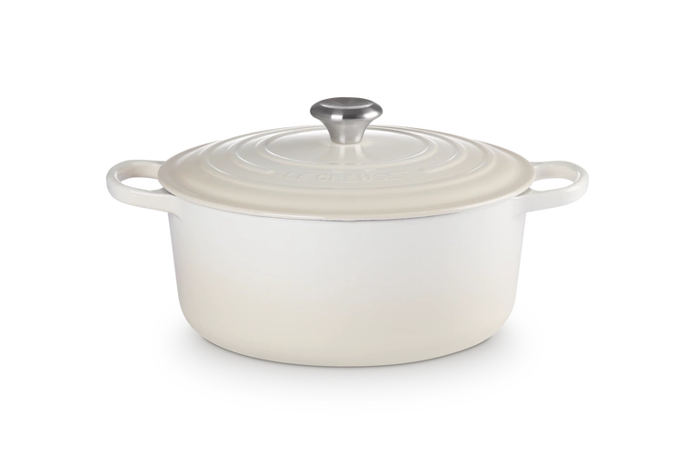 Le Creuset - garnek żeliwny emaliowany Signature 28 cm 6,7 l meringue