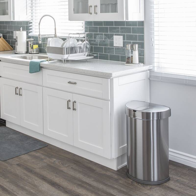 simplehuman - Kosz na śmieci 45L SENSOR LINER POCKET półokrągły