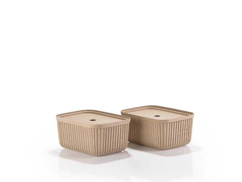 Zone Denmark - Pudełka do przechowywania 2 szt. Pulp 32x23x15 cm Natural Brown