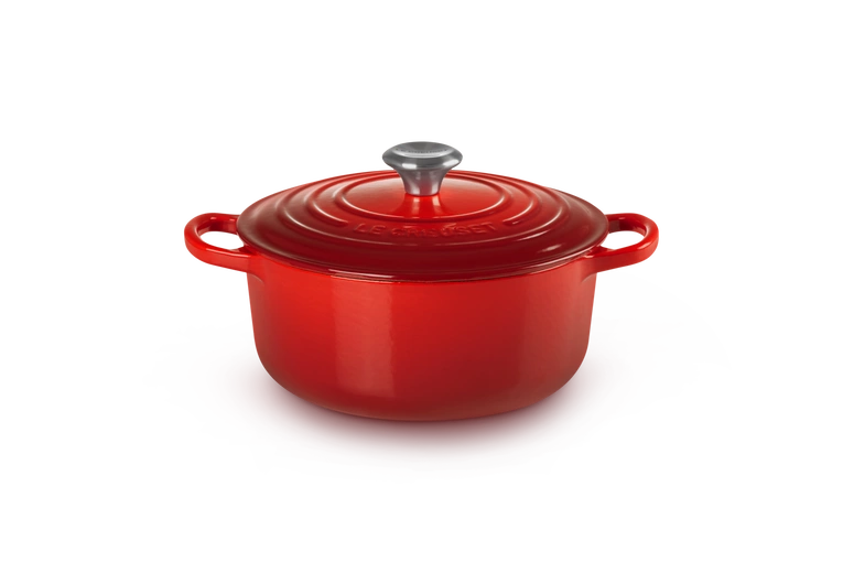 Le Creuset - garnek żeliwny emaliowany Signature 20 cm 2,4 l wiśniowa