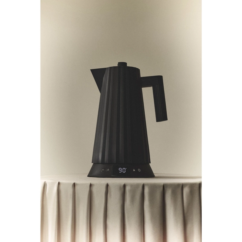 Alessi - Czajnik elektryczny z regulacją temperatury, czarny