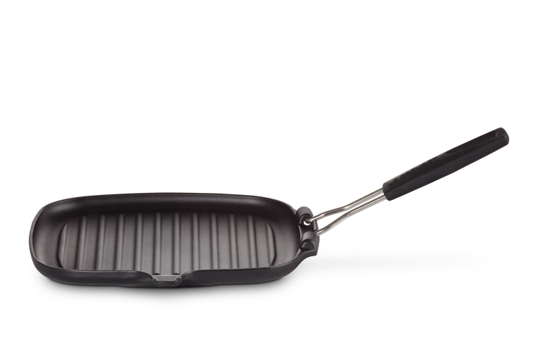 Le Creuset - patelnia żeliwna grillowa z silikonowym uchwytem 24 cm