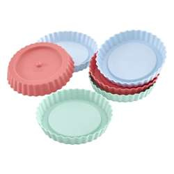 Lurch - 6 foremek na babeczki, miks pastelowych kolorów, silikon, śred. 12 cm Flexiform