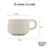 Jamie Oliver - kubek ceramiczny biały Big Love Cosy Cuppa 375 ml