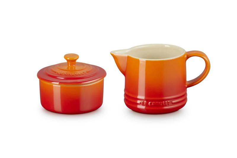 Le Creuset - cukierniczka i mlecznik płomienny