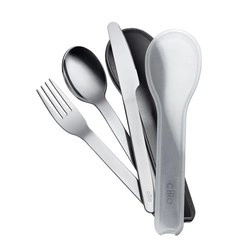 Cilio - zestaw sztućców w etui, 3 el., stal nierdzewna, 19 cm Gita