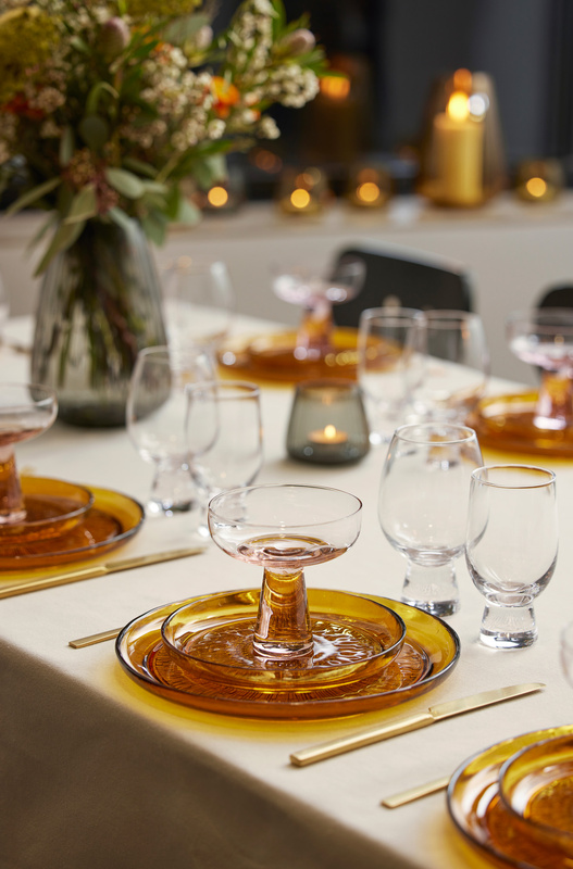 Bitz - Zestaw 2 sztuk kieliszków do szampana Statue Pink