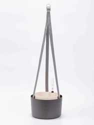 Urbalive - BERBERIS Wisząca donica samonawadniająca okrągła 26 cm, szary