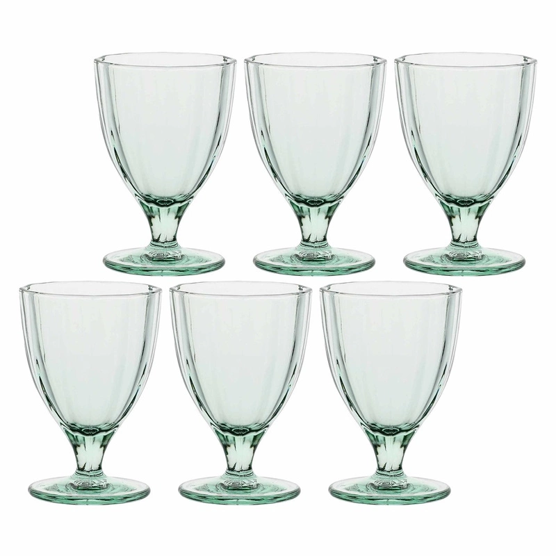 Rose&Tulipani - zestaw 6 kieliszków 300 ml jasnozielony Amami