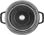 Staub - garnek żeliwny okrągły ze szklaną pokrywką 3.8 ltr czarny La Cocotte