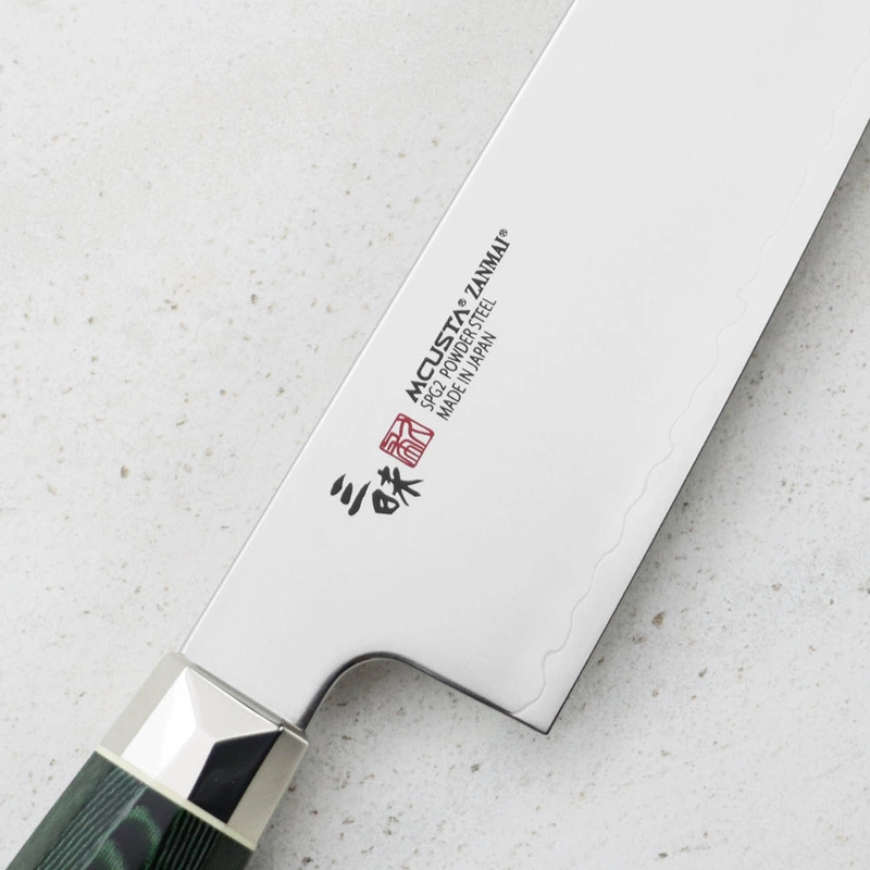 Mcusta Zanmai - Green Revolution SPG2 Nóż Santoku 18cm