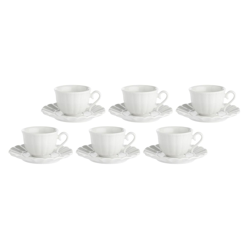 La Porcellana Bianca - zestaw 6 filiżanek do kawy ze spodkiem 80 ml Ducale