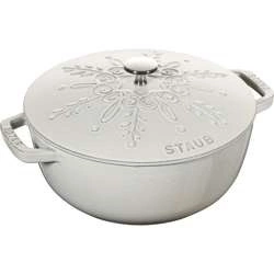 Staub - garnek żeliwny okrągły snowflake 3.6 ltr truflowy Special Cocotte