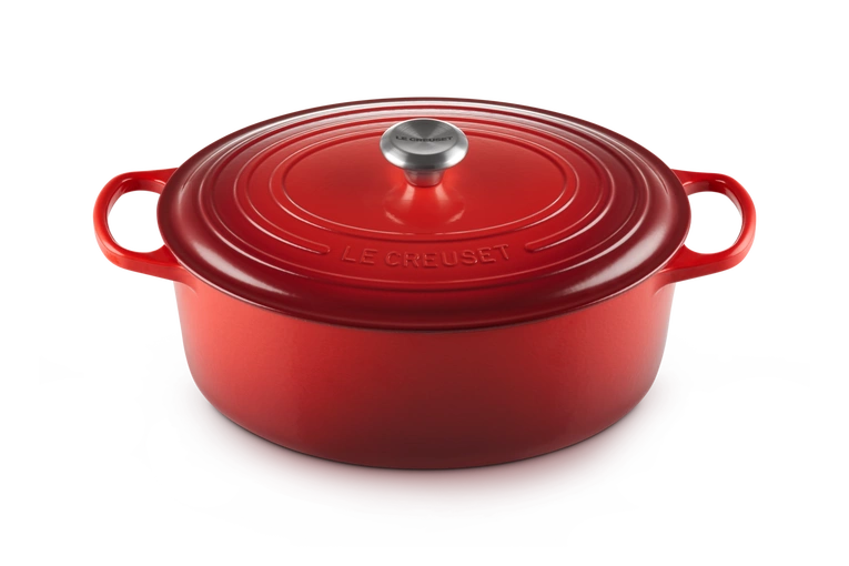 Le Creuset - brytfanna żeliwna emaliowana Signature 33 cm 7,5 l wiśniowa