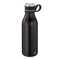 Cilio - butelka termiczna, stal nierdzewna, 0,5 l, śred. 7 x 24 cm, czarna Sportivo