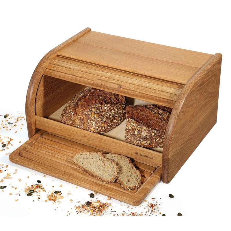 Zassenhaus - chlebak z deską do krojenia, drewno dębowe, 40 x 30 x 20 cm Country