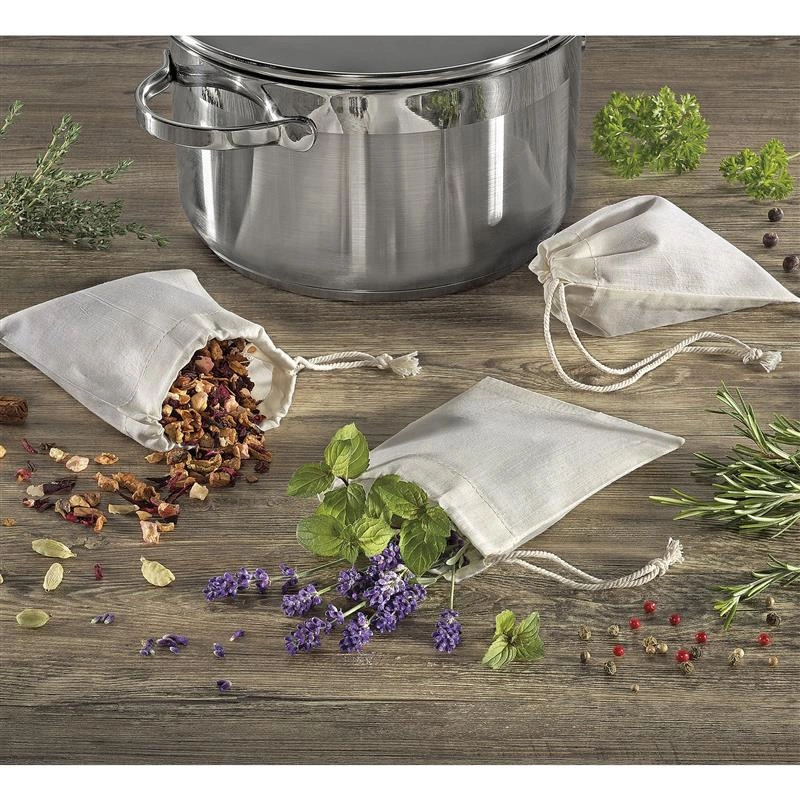 Kuchenprofi - woreczki na przyprawy, 3 szt., bawełna, 11 x 14 cm TEA