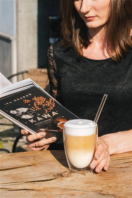 Vialli Design - Zestaw 6 szklanek termicznych wysokich z podwójną ścianką VITA 350 ml + słomki