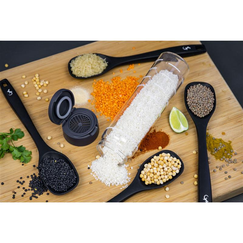 Lurch - butelka do płukania ryżu i ziaren, szkło borokrzemowe, śred. 6,5 x 24,5 cm