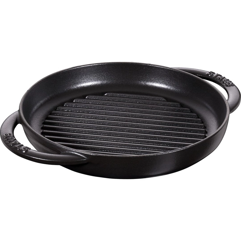 Staub - patelnia grillowa żeliwna czarna 22 cm