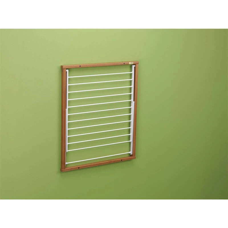 ARREDAMENTI - KLEDY Naścienna suszarka na pranie - 80 x 69 cm, Brązowy