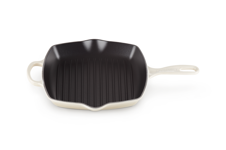 Le Creuset - patelnia żeliwna grillowa z dwoma uchwytami 26 cm Meringue