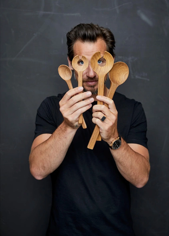 Bitz - Zestaw łyżek do sałaty 24 cm Oak