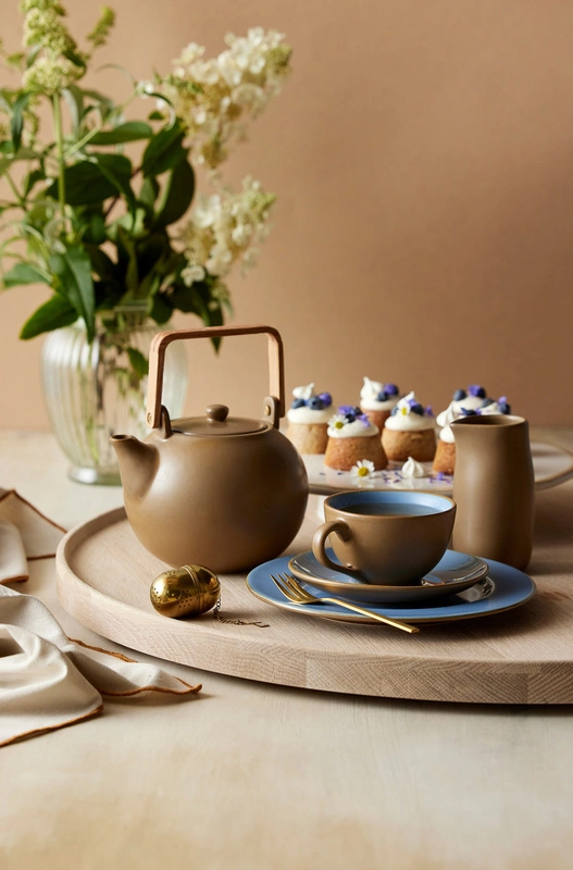 Bitz - Filiżanka ze spodkiem 240 ml Wood/Ocean