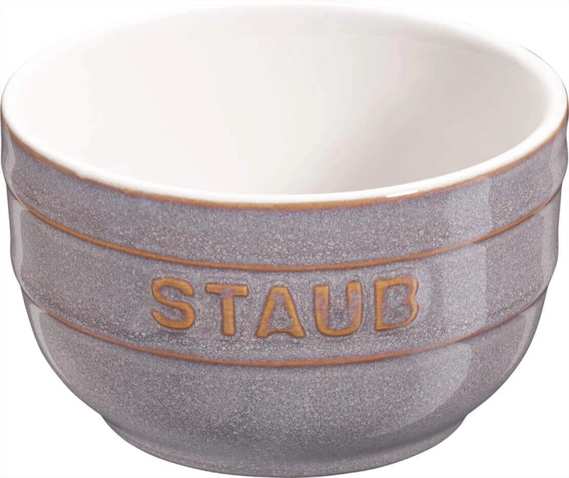 Staub - zestaw 4 ramekinów okrągłych 9 cm, antyczny grafitowy XS-MINIS