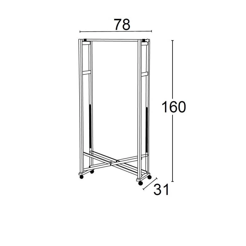 ARREDAMENTI - GIULIUS Stojak na ubrania Giulius - 78 x 31 cm, Brązowy