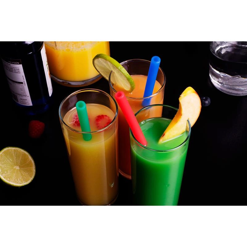 Lurch - silikonowe słomki do napojów, 6 szt., 20 cm