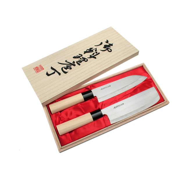 Satake - Megumi Zestaw nóż Santoku + Nakiri