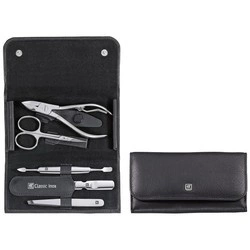 Zwilling - zestaw do manicure – czarne skórzane etui, 5 elementów Classic Inox