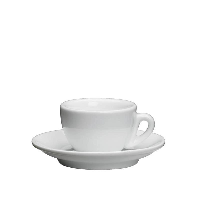Cilio - filiżanka do espresso, ze spodkiem, 0,05 l, biała Roma