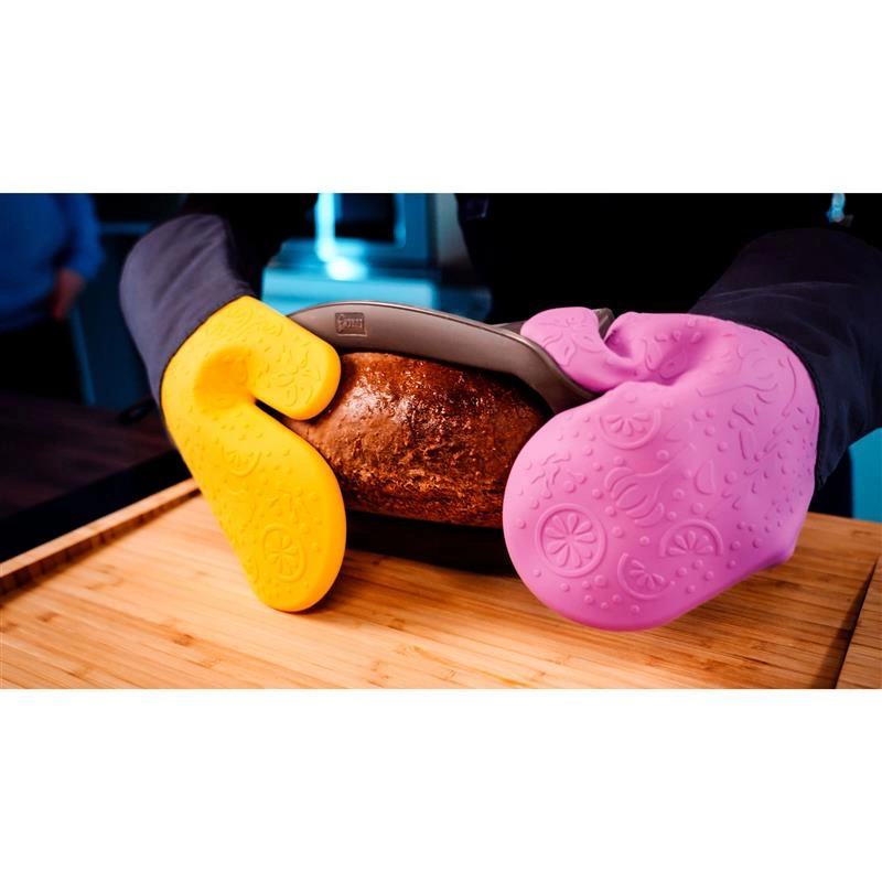 Lurch - rękawica kuchenna, silikon/bawełna/poliester, 34 x 19 cm, żółta