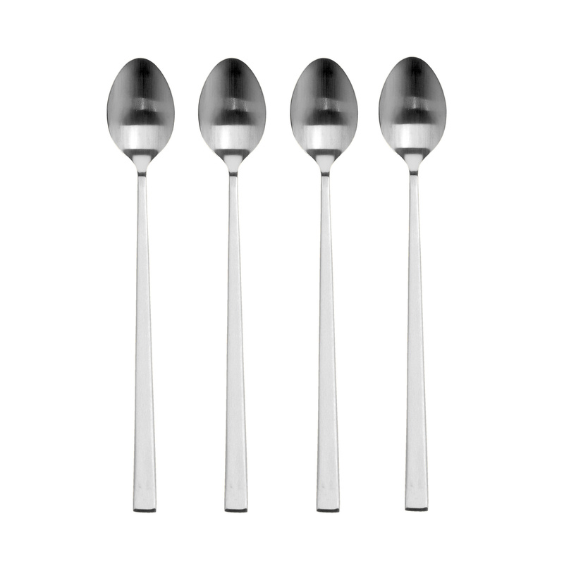 Bitz - Zestaw 4 sztuk łyżeczek do latte 20 cm Steel