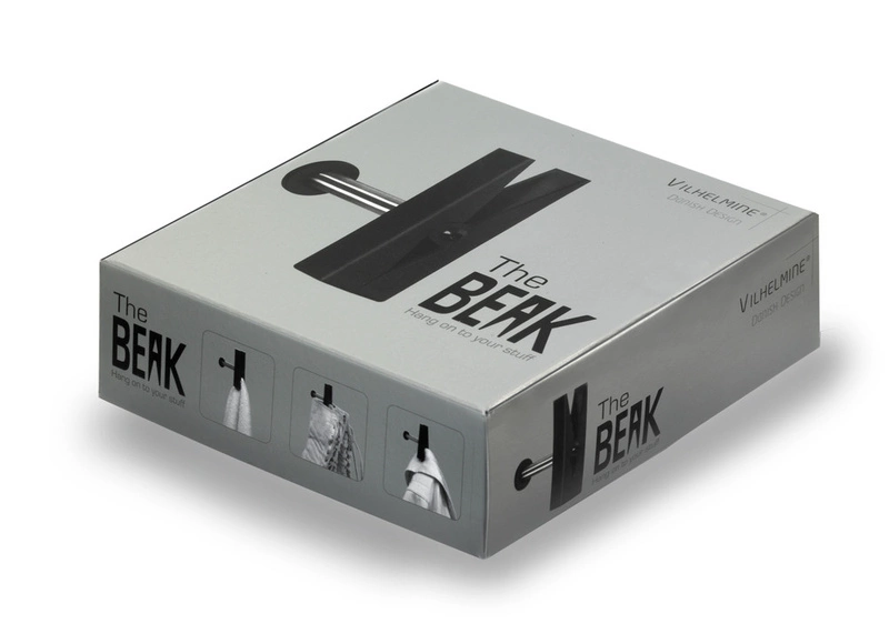 Wieszak klamerka The Beak biały haczyk