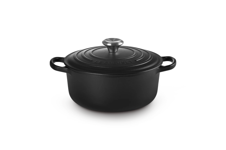 Le Creuset - brytfanna żeliwna emaliowana Signature okrągła 20 cm 2,4 l czarna