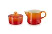 Le Creuset - cukierniczka i mlecznik płomienny